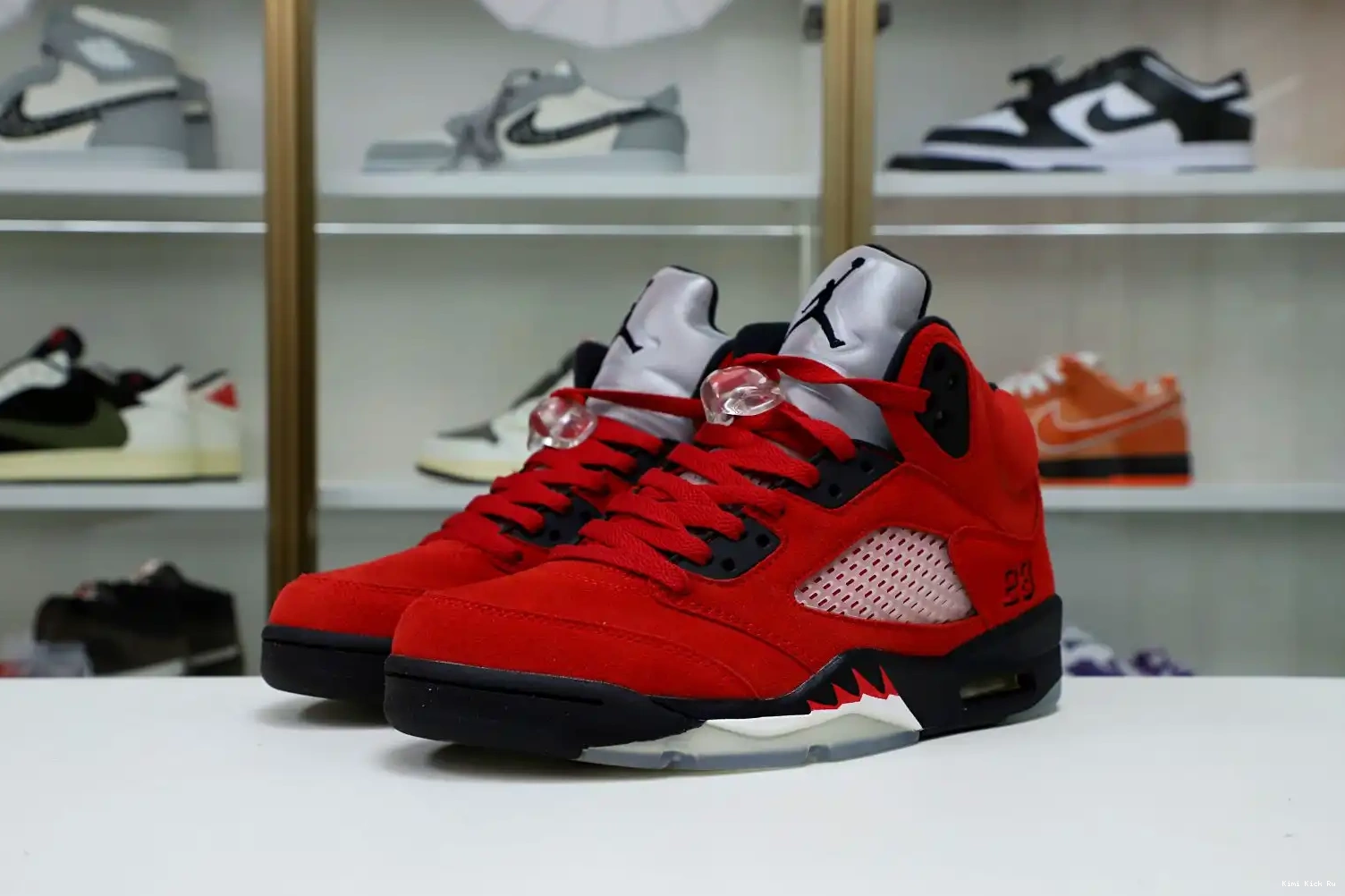 RETRO JORDAN Kimikick RAGING BULL RED 5 SUEDE AIR 0417